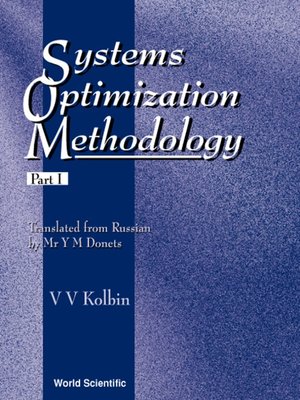 cover image of Systems Optimization Methodology, Part 1
